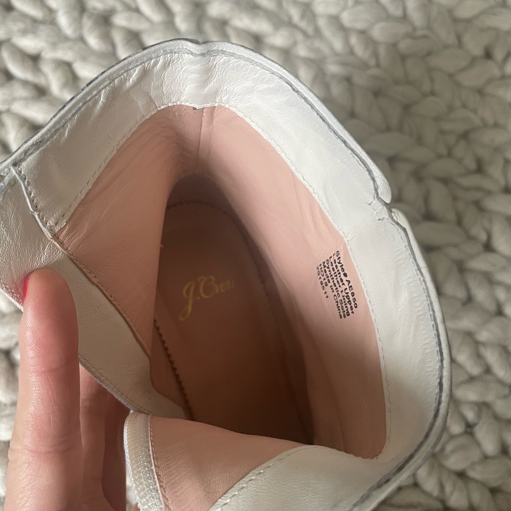 J. Crew Fiona White Leather Boots - Picture 3 of 8